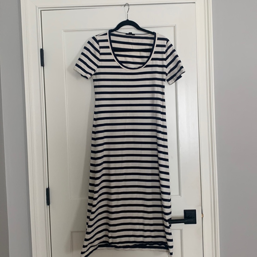 Jcrew knit midi striped dress